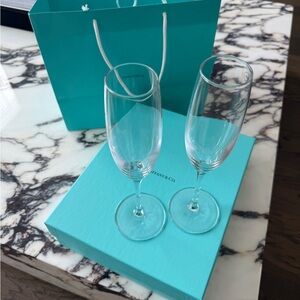Brand new in box! Tiffany & Co. Champagne Flutes with Gift Bag